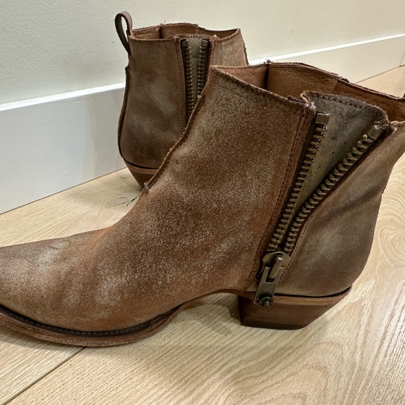 Frye Brown Ankle Boots with Zipper - Picture 9 of 13